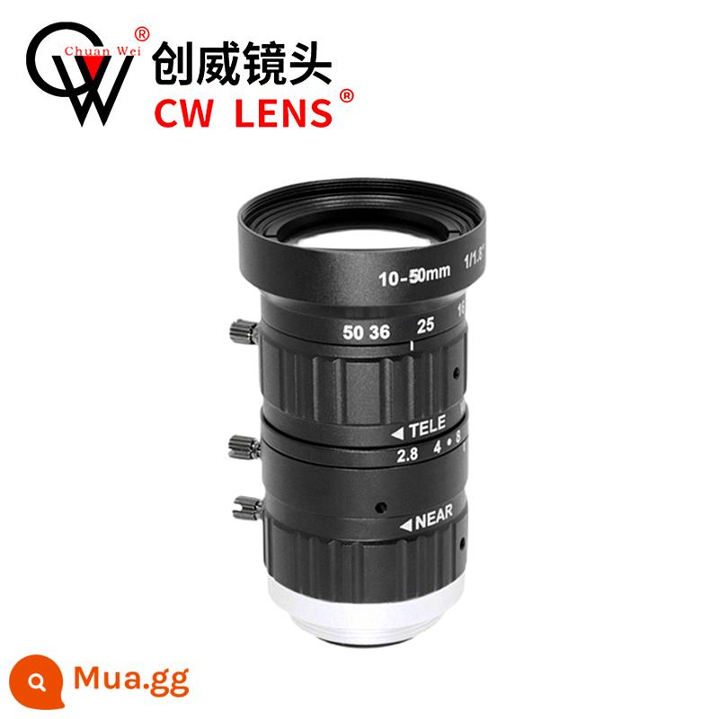 Ống kính zoom công nghiệp tiêu cự cố định tùy chọn 1 inch 2/3"1/2" C-mount phụ kiện máy ảnh công nghiệp ống kính thị giác máy - Ống kính zoom C-mount 10-50mm6MP 1/1.8"