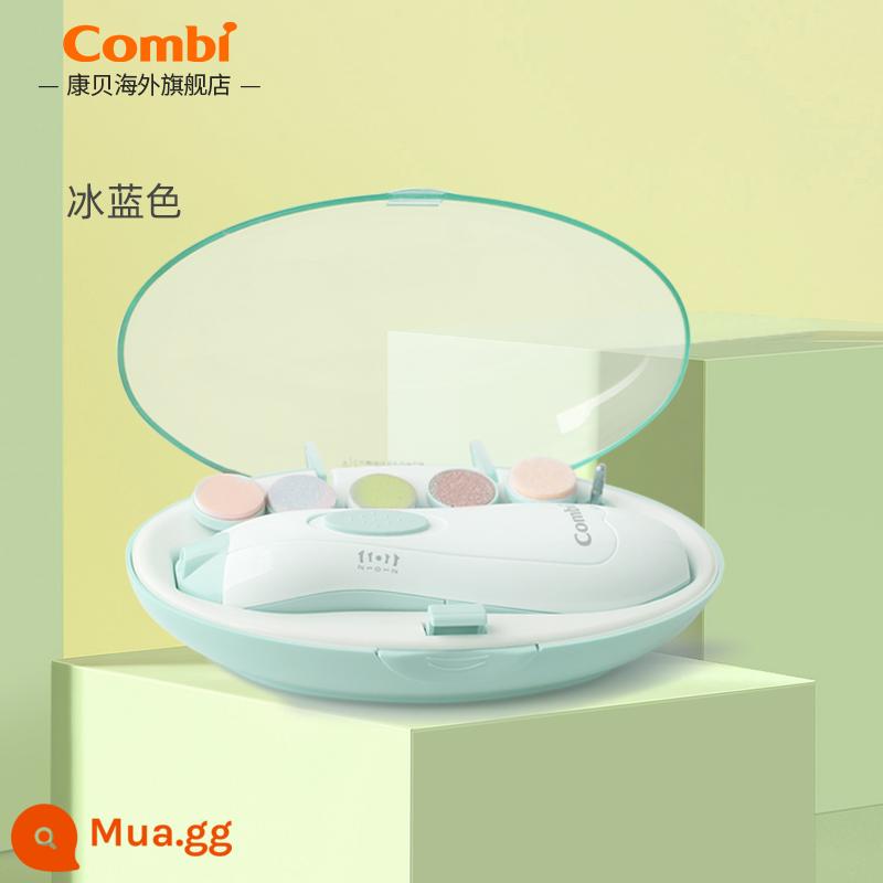 [New Enjoy] Máy Mài Móng Tay Điện Nhập Khẩu Combi Kangbei Bộ Kéo Cắt Móng Tay Cho Bé Bộ Bấm Móng Tay Cho Bé - Xanh băng (nhập khẩu gốc, gửi trực tiếp từ kho ngoại quan)