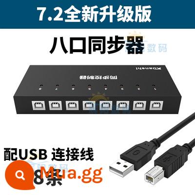 Bộ đồng bộ của Xuan 4 cổng 8 cổng 16 cổng 32 cổng Máy tính Android Bộ điều khiển đồng bộ hóa di động Apple Bộ chia sẻ chuột bàn phím KVM Bộ chia DNF Warcraft qua màn hình chia nhỏ - Phiên bản nâng cấp 7.2 với 8 cổng và 8 cáp USB (hỗ trợ hầu hết bàn phím và chuột cơ không dây)