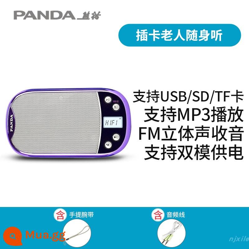 Panda DS-123 Người Cao Tuổi Máy Hát Đài Phát Thanh Tất Cả Người Cao Tuổi Máy Chơi Bài Đa Năng Đặc Biệt - Màu tím