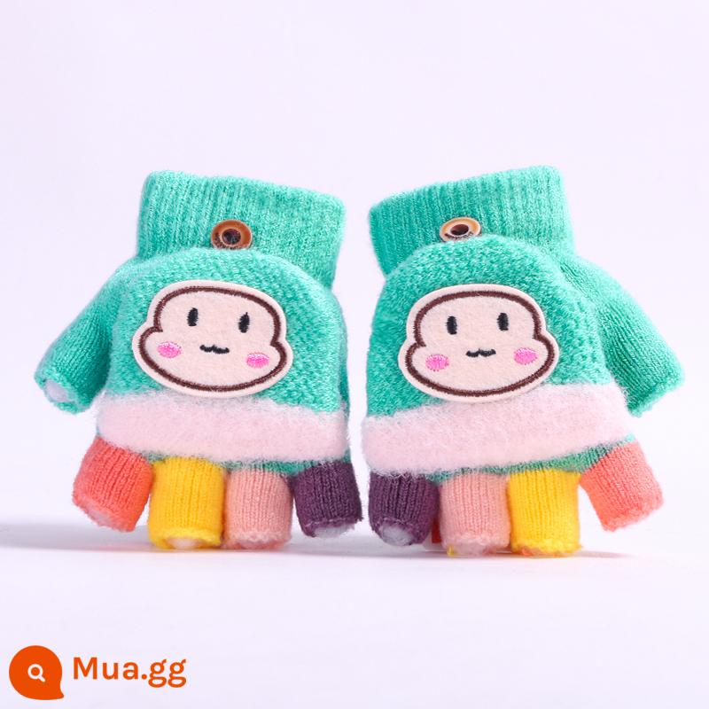 Mùa thu và mùa đông ấm áp em bé Flip bán kết - New Green Monkey (Găng tay xẻ ngón vừa cho bé 2-6 tuổi)