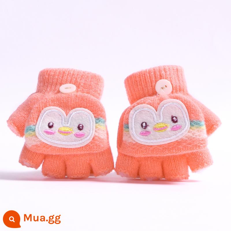 Mùa thu và mùa đông ấm áp em bé Flip bán kết - Orange Penguin (Găng tay nhỏ 0-2 tuổi)