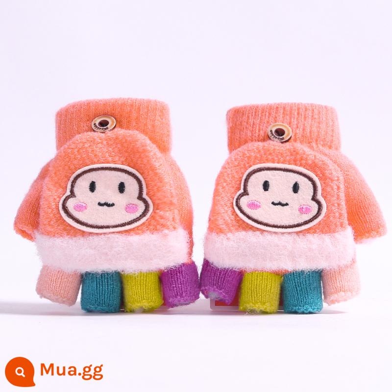 Mùa thu và mùa đông ấm áp em bé Flip bán kết - New Orange Monkey (Găng tay xẻ ngón vừa cho bé 2-6 tuổi)