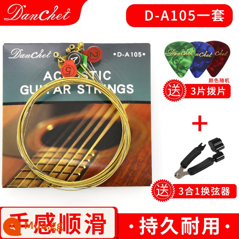 Dụng cụ thay dây ba trong một dây đàn guitar, dụng cụ cắt dây đàn guitar acoustic dân gian, dụng cụ cắt dây, cuộn dây, dụng cụ kéo đinh và phụ kiện nón - Bộ dây dân gian A105