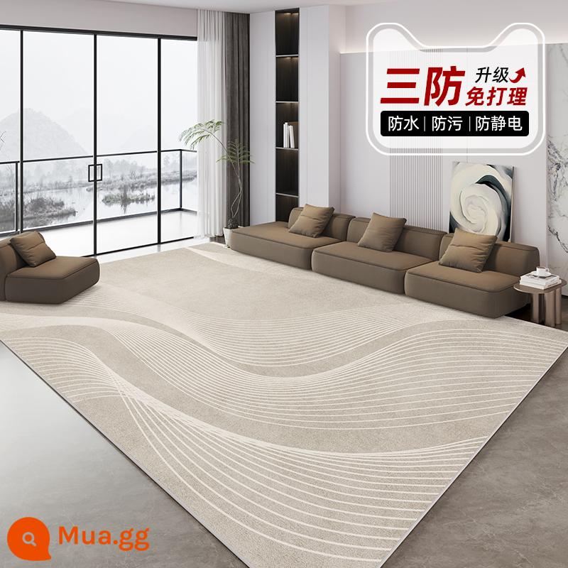 Thảm phòng khách nhẹ sang trọng sofa cao cấp sàn chống thấm nước phòng ngủ cạnh giường ngủ 2023 phong cách mới không giặt dày diện tích lớn - Shiwen-12850