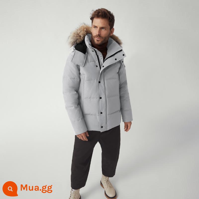 CANADA GOOSE Áo khoác parka lông ngỗng cỡ lớn Canada Goose Wyndham dành cho nam 3808M - 200 màu bạch dương bạc