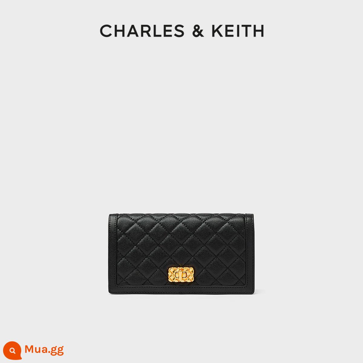 Túi xách nữ mùa xuân CHARLES&KEITH CK6-70840448 chuỗi hình thoi thời trang nữ Ví túi Messenger - đen đen