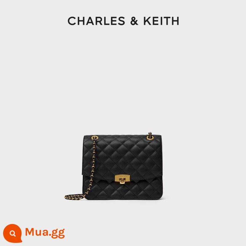 Túi xách nữ mùa xuân CHARLES&KEITH CK2-70781538-2 túi đeo sát nách dây xích kim cương cho nữ định hình lại - ĐenĐen CK2-70781688-4