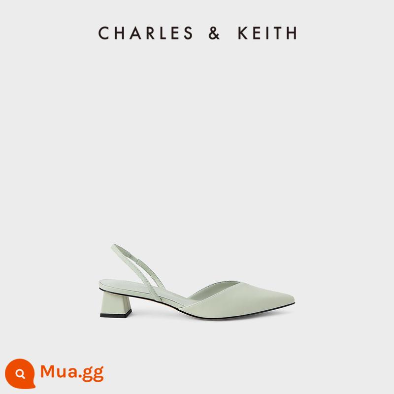 Giày nữ xuân hè CHARLES&KEITH CK1-60580194 Xăng-đan quai ngang gót đơn giản dành cho nữ đi làm - Màu xanh bạc hàMàu xanh bạc hà