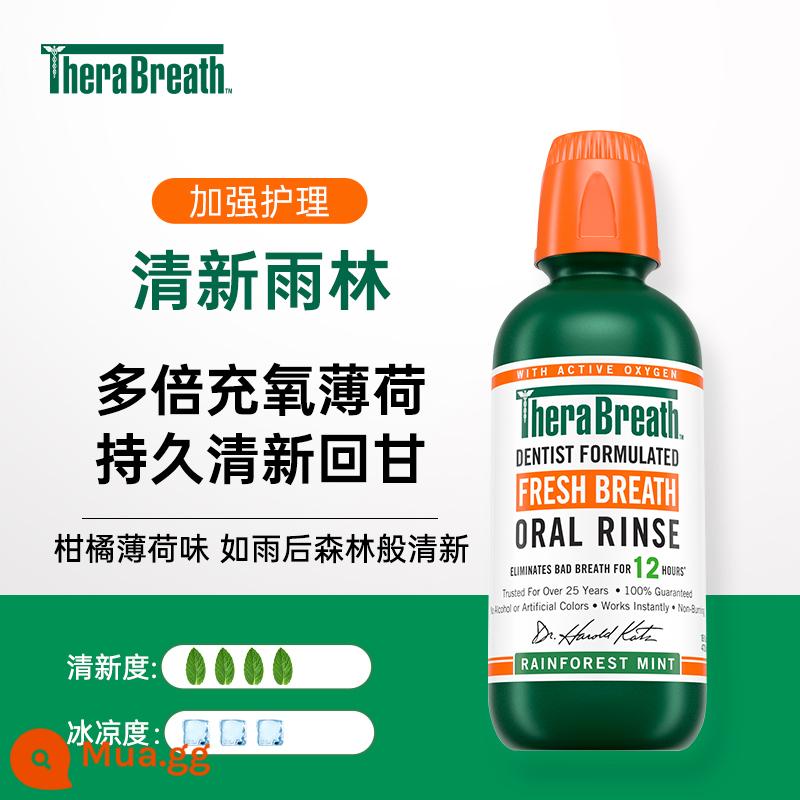 Dr. TheraBreath Case Nước Súc Miệng Khử Mùi Dịu Nhẹ Lâu Dài Xách Tay Cho Nam Và Nữ Fresh - [Rừng nhiệt đới] Rainforest Mint duy trì sức khỏe răng miệng