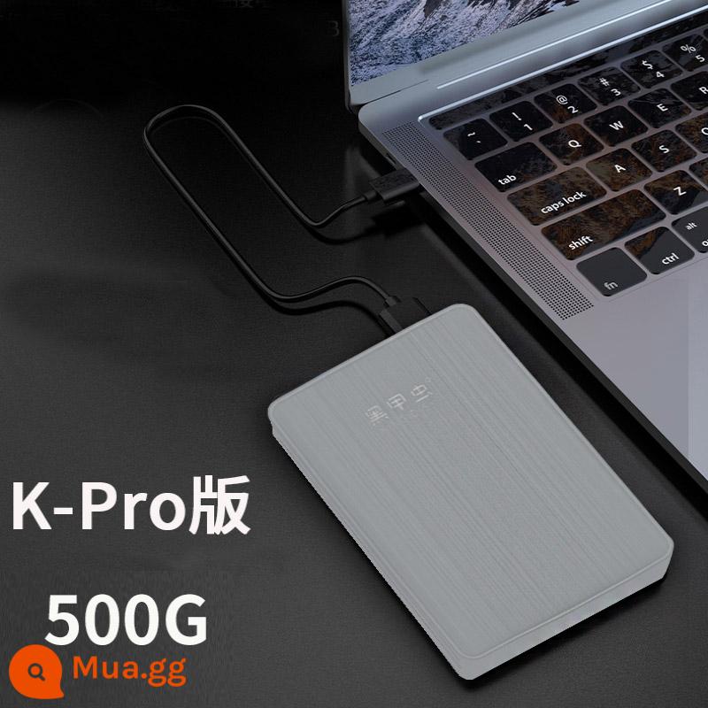 Ổ cứng di động bọ cánh cứng màu đen 500g tốc độ cao USB3.0 máy tính xách tay ổ cứng cơ bên ngoài điện thoại di động dung lượng lớn - K Pro 500G Xám thời trang [5400 vòng/phút]