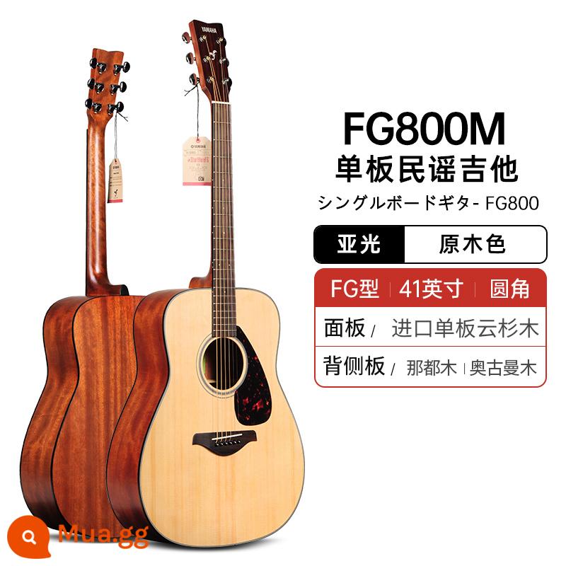 YAMAHA Yamaha FG800 hộp điện đơn dân gian acoustic guitar mới bắt đầu nam sinh viên nữ 41 inch 40 góc bị thiếu - FG800M màu gỗ mờ 41 inch