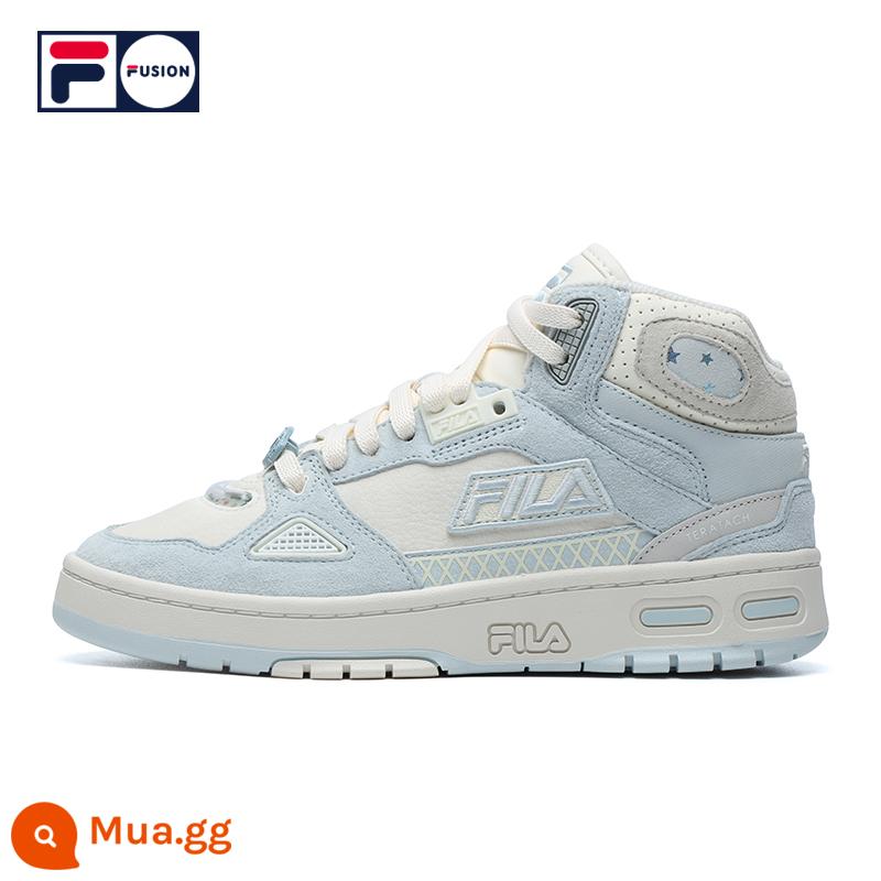 FILA FUSION Fila cặp đôi hợp thời trang giản dị tất cả các trận đấu mùa đông 2022 cặp đôi giày bóng rổ thể thao phong cách retro - [Nữ] Hơi trắng/Xám băng-WI