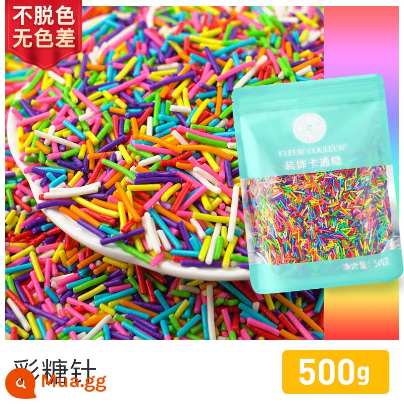 [500g Symphony] fc phương pháp khai thác bánh nướng trang trí hạt đường ăn được trân châu đường bánh sinh nhật đường kho báu sữa nóng - Kim đường nhiều màu 500g (kiểu mới)