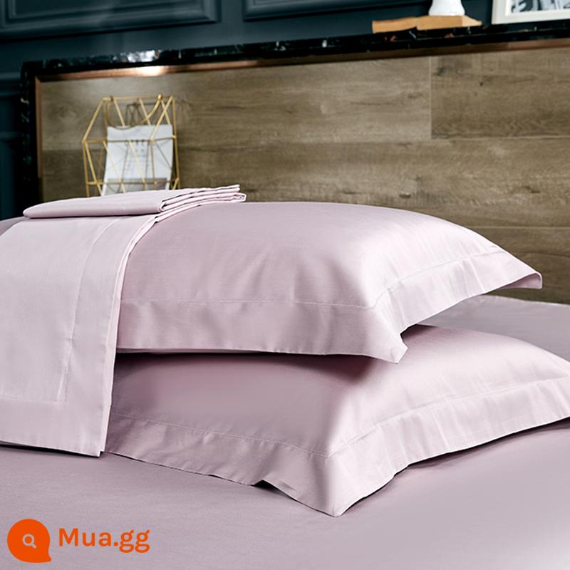 80 cotton vỏ gối cotton nguyên chất một đôi trưởng thành đồng màu gối đơn với khách sạn đôi dày vỏ gối - Taro Purple