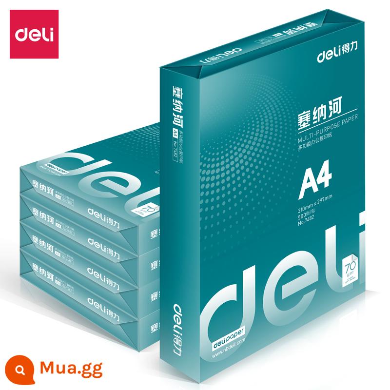 Giấy photocopy deli a4 kai ruirin rhine 70g mingrui 80 gram của jiaxuan a3 giấy san hô san hô A5 Paper Full Box - A4 Deli Seine 70g 5 gói 2500 tờ