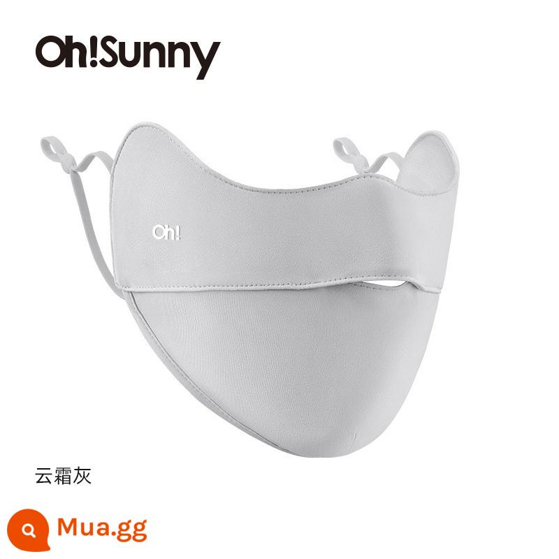 Khẩu trang chống nắng ohsunny thoáng khí góc mắt chống tia UV khẩu trang nữ che nắng thoáng khí mặt nhỏ - Mô hình bảo vệ mắt-nhãn OH màu xám sương giá