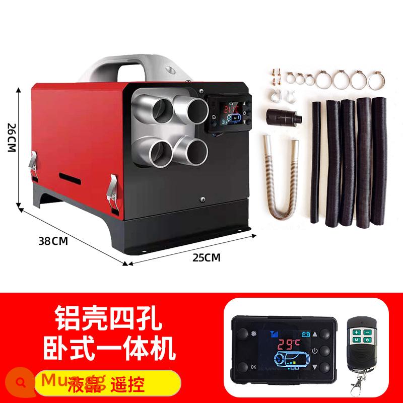 Nhiên liệu đỗ xe sưởi ấm củi 24V xe tải xe hơi 12V diesel sưởi ấm tất cả trong một xe hơi sưởi ấm - 24V ngang Tất Cả vỏ nhôm LCD mô hình điều khiển từ xa