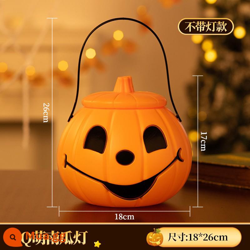 Đèn lồng Halloween, giỏ đèn lồng bí ngô, hộp kẹo cầm tay cho trẻ em, đạo cụ làm kẹo, đồ chơi trang trí, túi xô bí ngô - Q Đèn lồng bí ngô dễ thương (không có đèn) [có thể đựng đầy kẹo]