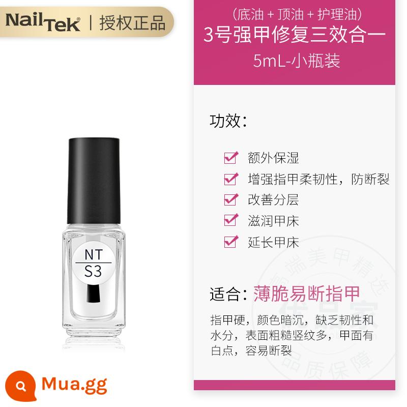 nailtek armor dầu số 2 móng giường cạnh ngón tay dinh dưỡng dầu nail tek tăng trưởng chất lỏng chăm sóc móng tay nữ - Strong Armor số 3 (chai nhỏ)