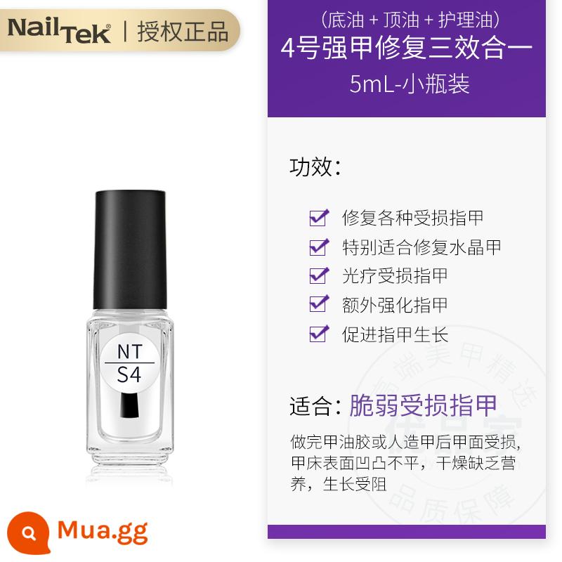 nailtek armor dầu số 2 móng giường cạnh ngón tay dinh dưỡng dầu nail tek tăng trưởng chất lỏng chăm sóc móng tay nữ - Strong Armor số 4 (chai nhỏ)