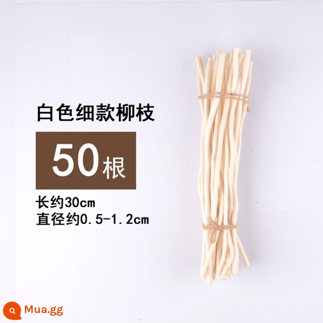 Khúc gỗ khô nhánh mẫu giáo handmade tự làm sáng tạo trang trí nhà cảnh bố trí phòng khách thanh gỗ nhỏ Sen Cục - Đoạn liễu trắng 30 cm 50 cái/bó