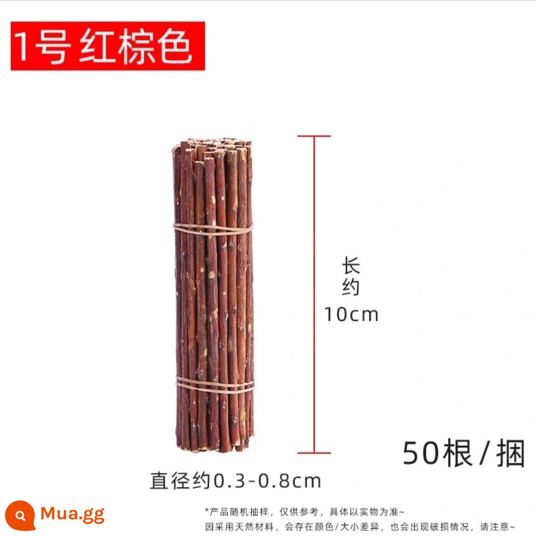 Khúc gỗ khô nhánh mẫu giáo handmade tự làm sáng tạo trang trí nhà cảnh bố trí phòng khách thanh gỗ nhỏ Sen Cục - Đoạn liễu nâu 10 cm 50 cái/bó