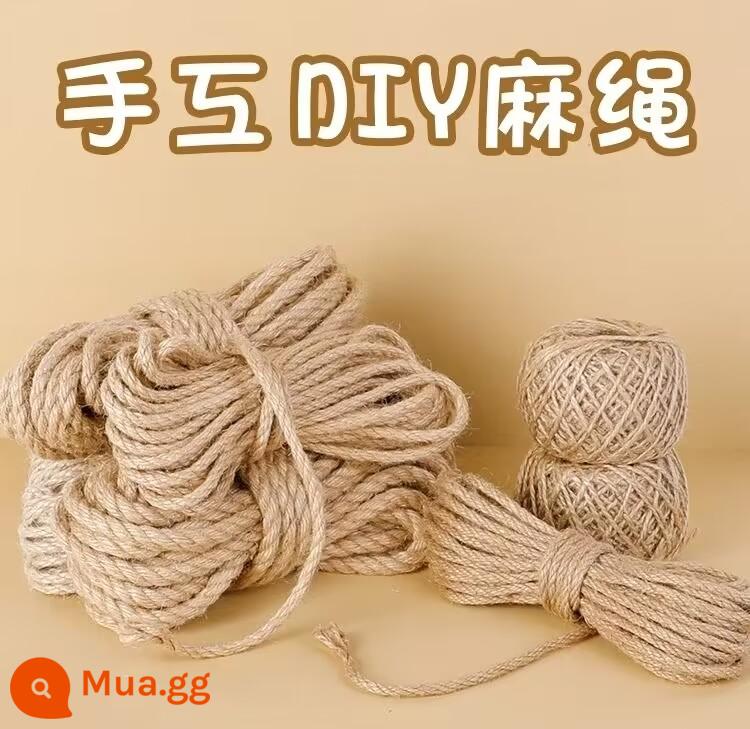 Khúc gỗ khô nhánh mẫu giáo handmade tự làm sáng tạo trang trí nhà cảnh bố trí phòng khách thanh gỗ nhỏ Sen Cục - Dây gai dầu 2 mm mỗi cuộn 50 mét