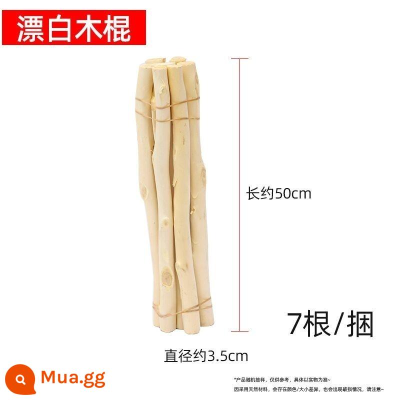 Khúc gỗ khô nhánh mẫu giáo handmade tự làm sáng tạo trang trí nhà cảnh bố trí phòng khách thanh gỗ nhỏ Sen Cục - Que gỗ trắng 50 cm 7 cái/bó