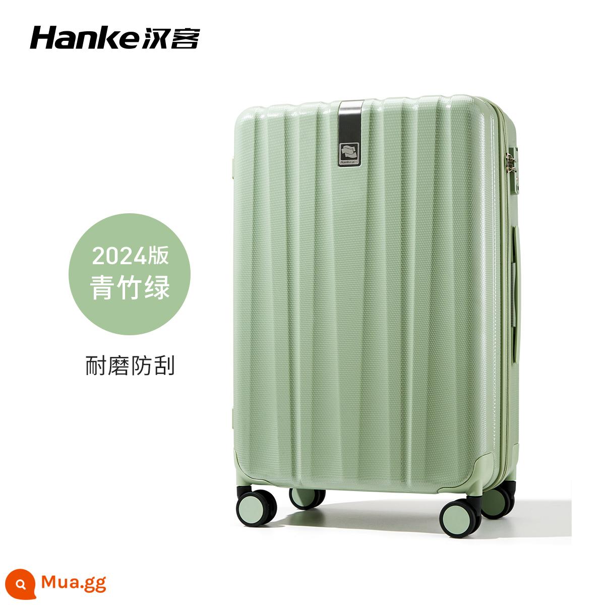 Hanke Xe Đẩy Dung Tích Lớn Vali Nữ 24 Inch Vali 26 Inch Dày Và Bền Sinh Viên Hộp Mật Khẩu 20 - Xanh tre xanh [chống xước] phiên bản nâng cấp trẻ trung trẻ trung giới hạn màu đẹp