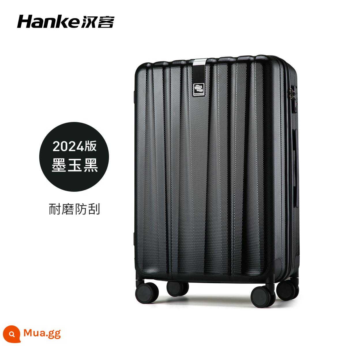 Hanke Xe Đẩy Dung Tích Lớn Vali Nữ 24 Inch Vali 26 Inch Dày Và Bền Sinh Viên Hộp Mật Khẩu 20 - Jet Black [chống trầy xước] phiên bản nâng cấp với tiêu chuẩn cao hơn và chất lượng tốt hơn