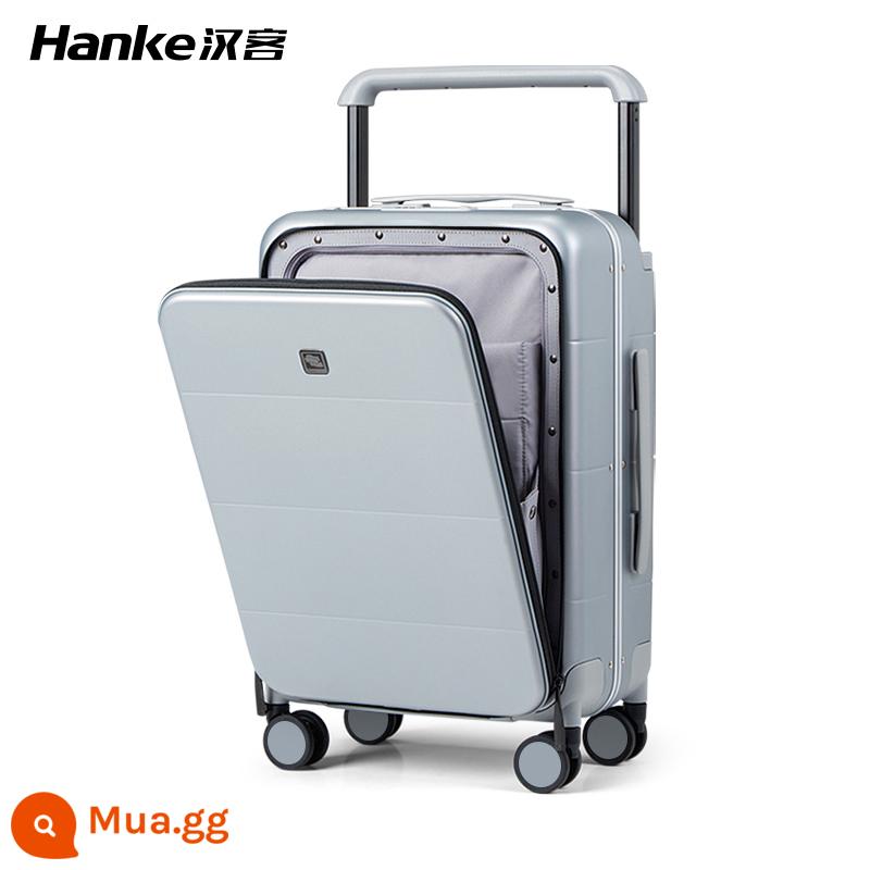 Cần kéo rộng Hanke bên mở vali khung nhôm nữ 20 inch mới du lịch nội trú 24 hộp phối vali da nam - Màu xám thân thiện với môi trường