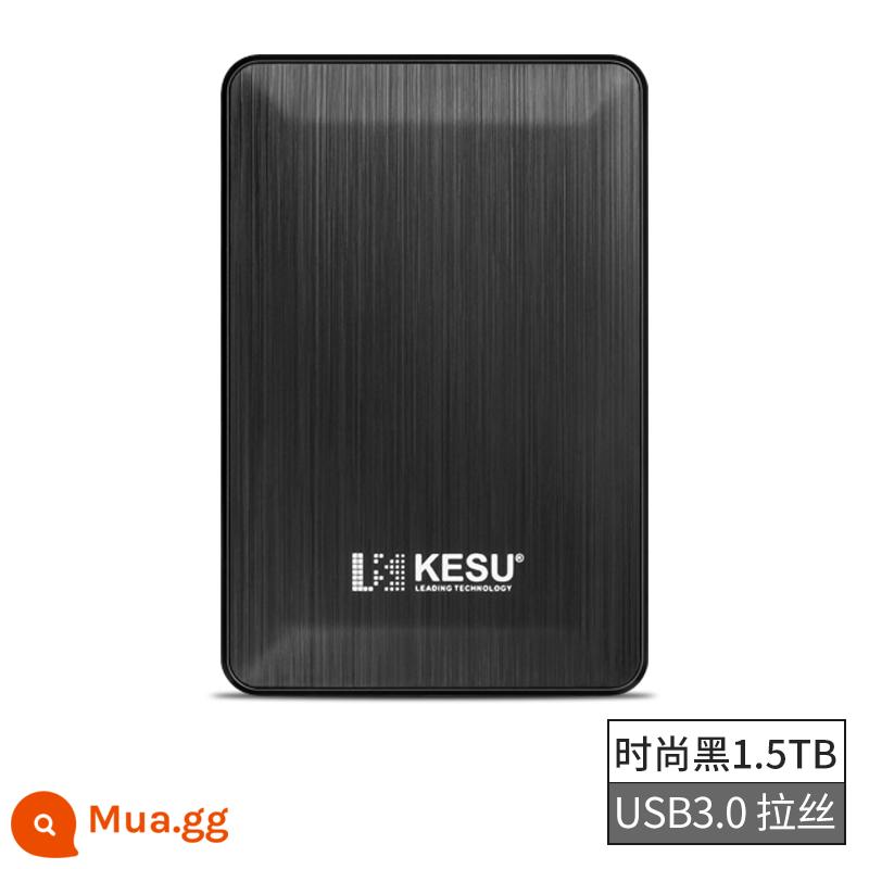 Ổ cứng di động Keshuo 5tb máy tính tốc độ cao 5TB lưu trữ mã hóa bên ngoài 4T trò chơi ps4 ổ cứng di động 3TB - K1-Đen-1.5TB