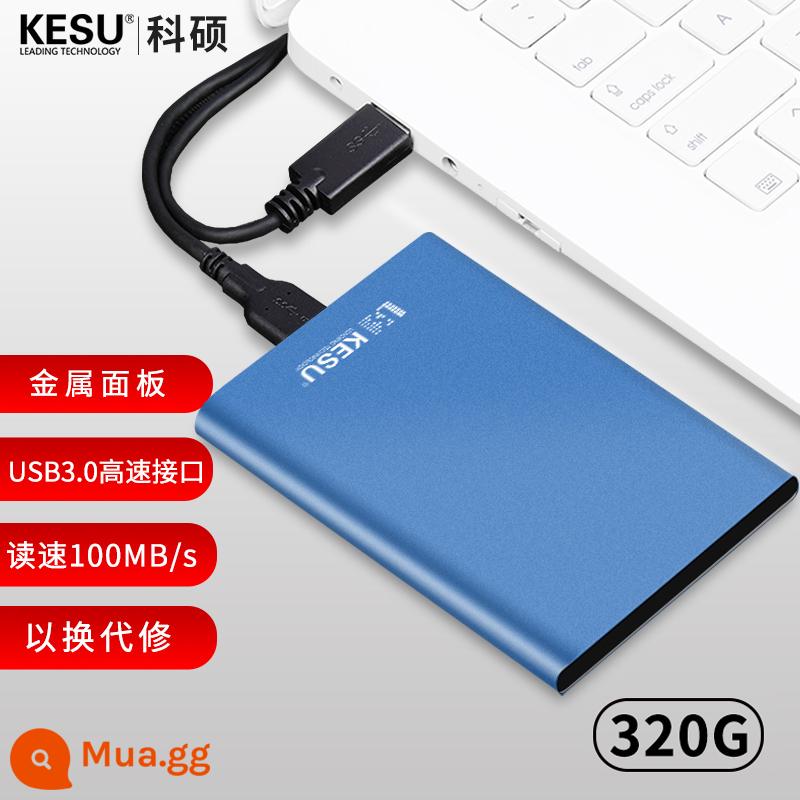 Ổ cứng di động kim loại Keshuo 1t điện thoại di động máy tính 500g lưu trữ ngoài Ổ cứng cơ thể rắn 2t tốc độ cao 320g - Gói ổ cứng Blue-320G+