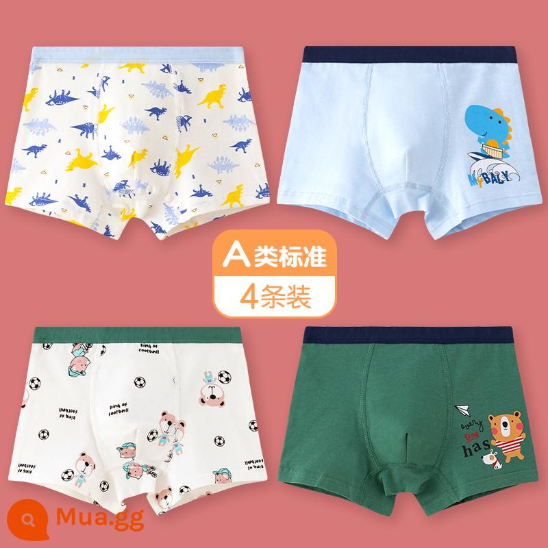 Mèo Người Quần Lót Trẻ Em Bé Trai Cotton Trung Và Lớn Trẻ Em Quần Boxer Bé Trai Thiếu Niên Sinh Viên Quần Lót Boxer Cotton - Gấu lướt sóng