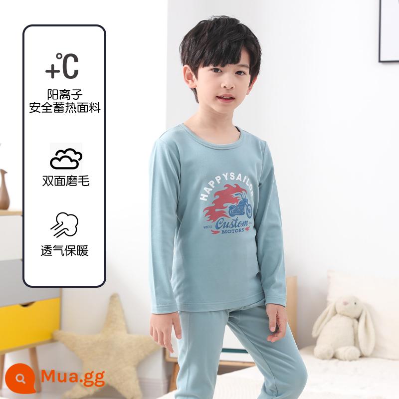 Mèo người đồ lót trẻ em bé trai quần áo mùa thu vệ sinh quần phù hợp với bé trai cotton nguyên chất trung và lớn đồ ngủ trẻ em cotton áo len bông bé - 29 kiểu [cổ tròn]