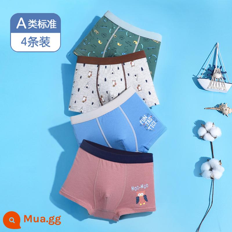 Mèo Người Quần Lót Trẻ Em Bé Trai Cotton Trung Và Lớn Trẻ Em Quần Boxer Bé Trai Thiếu Niên Sinh Viên Quần Lót Boxer Cotton - 073