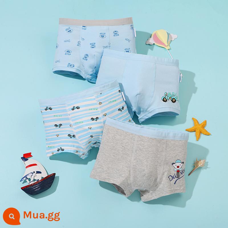 Mèo Người Quần Lót Trẻ Em Bé Trai Cotton Trung Và Lớn Trẻ Em Quần Boxer Bé Trai Thiếu Niên Sinh Viên Quần Lót Boxer Cotton - tài xế nhỏ