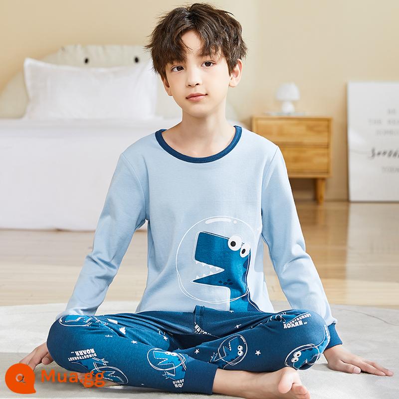 Mèo người đồ lót trẻ em bé trai quần áo mùa thu vệ sinh quần phù hợp với bé trai cotton nguyên chất trung và lớn đồ ngủ trẻ em cotton áo len bông bé - Kiểu 89 [Cổ tròn]