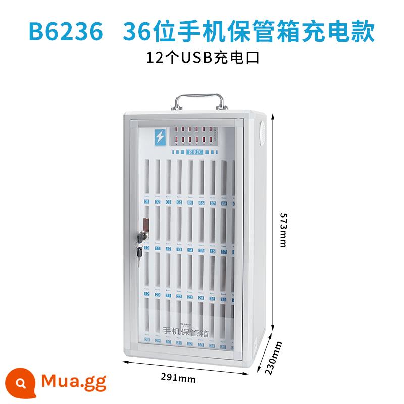 Hộp đựng điện thoại di động an toàn Hộp đựng quản lý nhân viên sinh viên có khóa Hộp đựng điện thoại và tủ đựng điện thoại di động - [Có thể sạc lại] két sắt điện thoại di động 36-bit