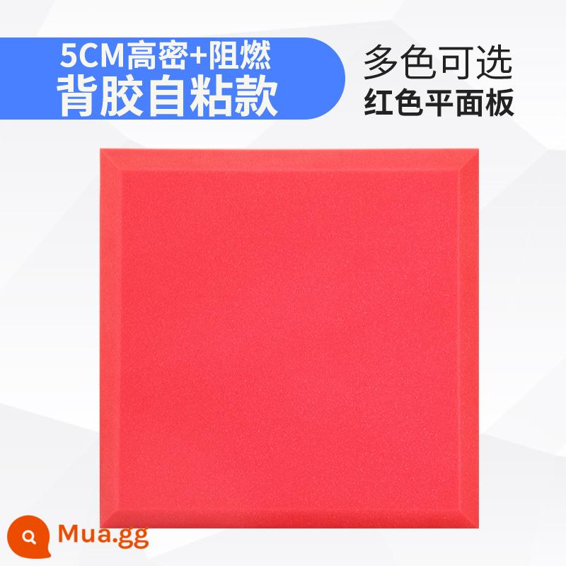 Bông cách âm tường bông hấp thụ âm thanh tấm cách âm tự dính vật liệu hấp thụ âm thanh trong nhà phòng đàn piano miếng dán tường hấp thụ âm thanh tạo tác - Màu đỏ phẳng (chất chống cháy mật độ cao) (có lớp nền dính)