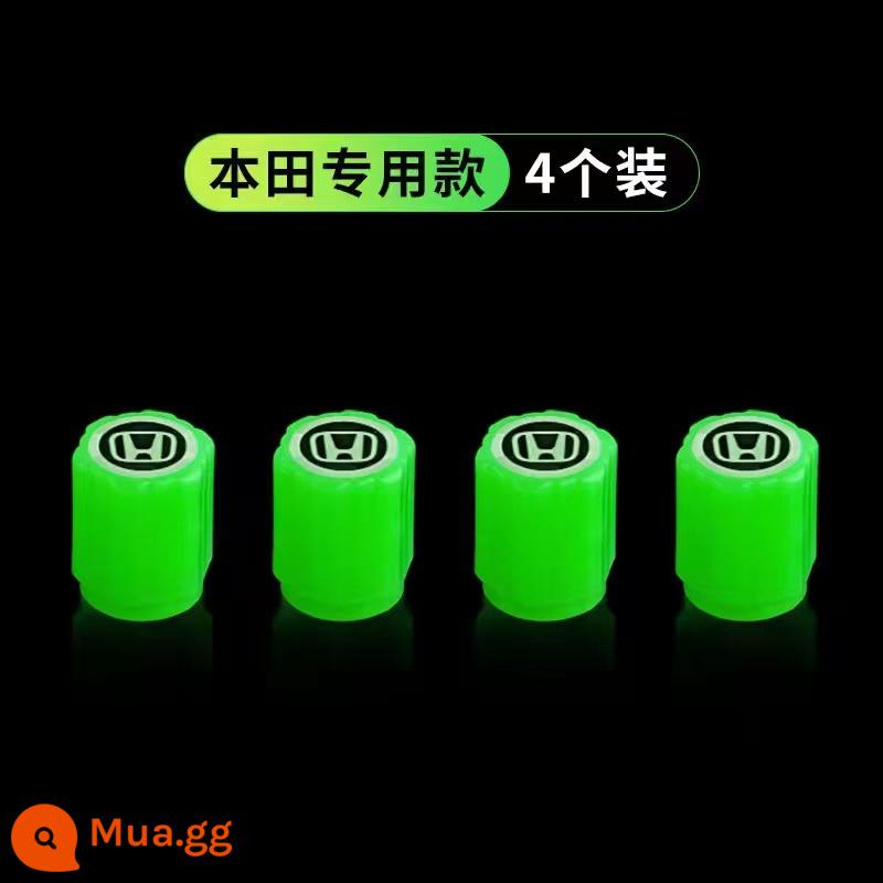 Vòi phun xăng dạ quang lốp xe ô tô nắp van phát quang xe điện đầu máy hút chân không lốp đa năng nắp lõi van - Honda [thời trang và đầy màu sắc] 4 gói