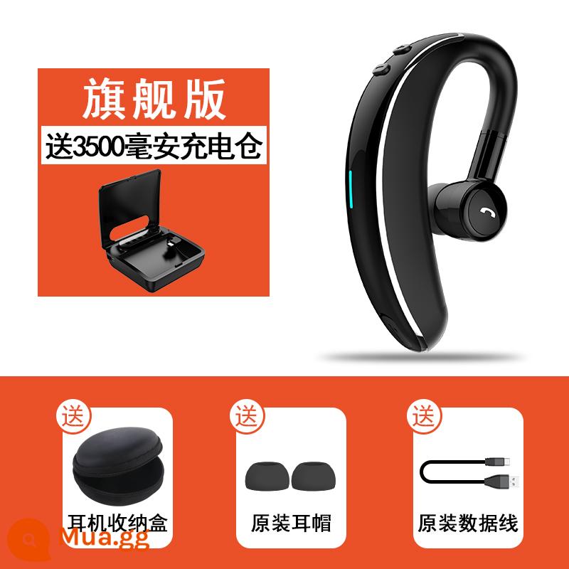 Tai nghe bluetooth không dây đăng ký cuộc gọi Móc tai dẫn truyền xương không nhét trong tai 2022 mới thời lượng pin dự phòng siêu dài Apple lái xe thể thao kinh doanh thích hợp cho Xiaomi VIVO Huawei OPPO vinh quang - Phiên bản chủ lực ❣Pearl Black "48 giờ đàm thoại + 180 ngày chờ + tên cuộc gọi đến"