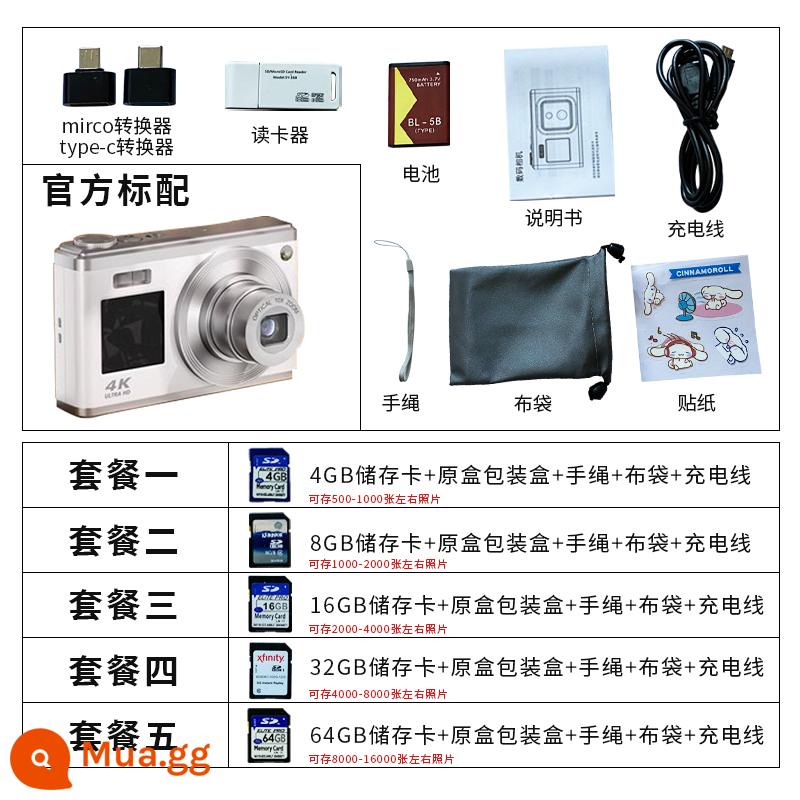 SNSU G7 micro-máy ảnh đơn máy ảnh kỹ thuật số CCD retro khuôn viên du lịch độ nét cao nhỏ vlog máy ảnh thẻ quà tặng máy - Moonlight White C23 có màn hình kép trước sau để selfie + ống kính rút/ 6000W + ống kính Nhật