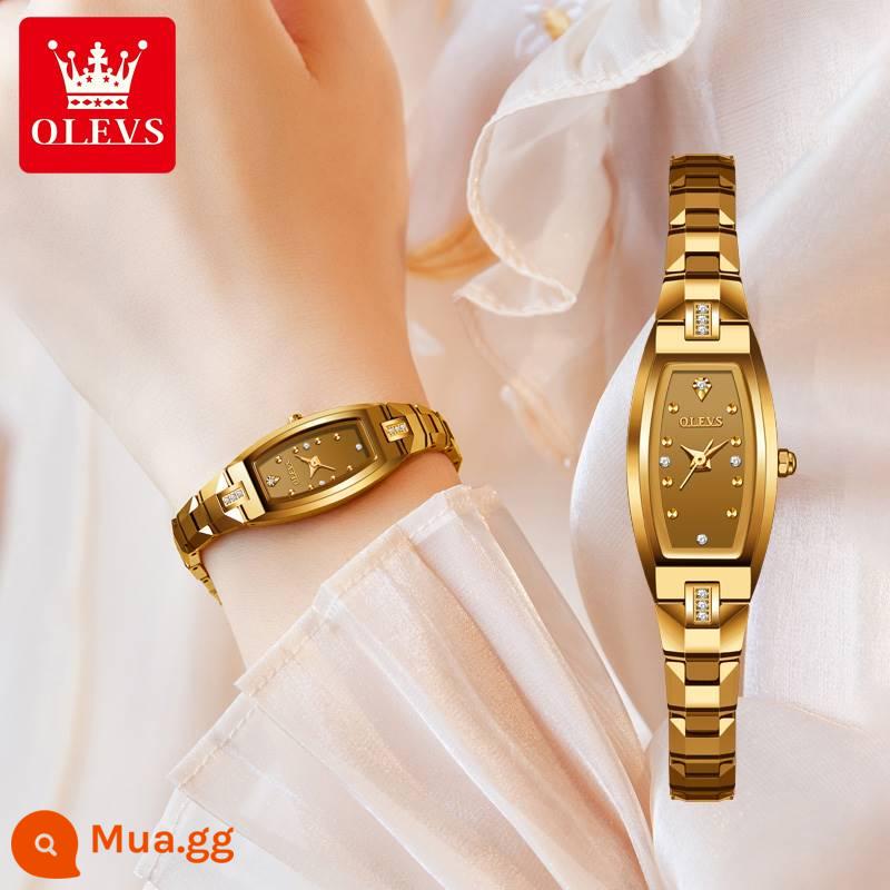 Thụy Sĩ 2021 Thương hiệu xác thực mới -Name Watch Ladies Đồng hồ nhỏ Vonfram Thủ đô tối giản Tính khí phụ nữ XEM LIGHT - Thụy Sĩ-màu vàng-bảo hành 10 năm