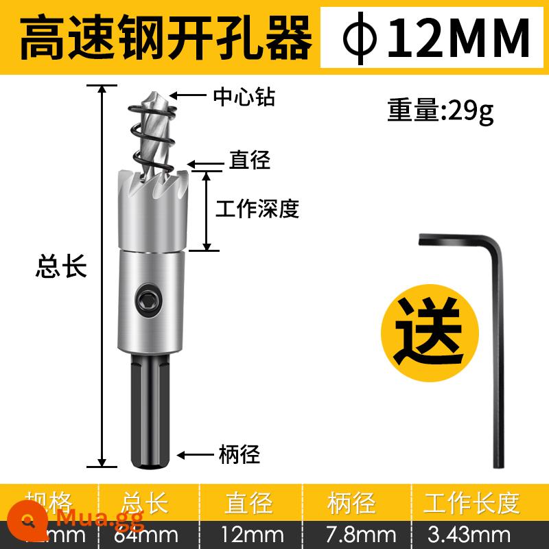 Kim Loại Thép Không Gỉ Đặc Biệt Lưới Tốc Độ Cao Khoan Đục Lỗ Hợp Kim 25 Đấm 20 Hiện Vật Bền Đẹp - 12mm