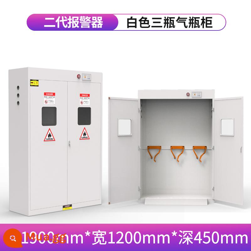 Tủ chống cháy nổ công nghiệp tủ an toàn hóa chất dễ cháy Tủ 4/45 gallon phòng thí nghiệm chai đơn tất cả tủ xi lanh khí bằng thép - Ba chai báo động thế hệ thứ hai màu trắng