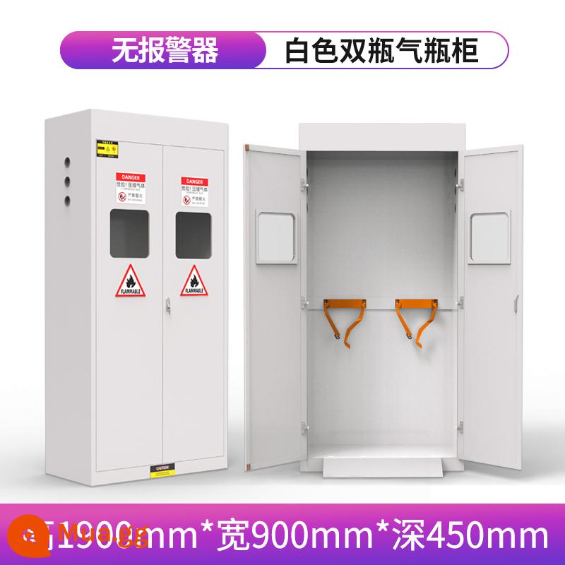 Tủ chống cháy nổ công nghiệp tủ an toàn hóa chất dễ cháy Tủ 4/45 gallon phòng thí nghiệm chai đơn tất cả tủ xi lanh khí bằng thép - Chai đôi màu trắng không có báo động