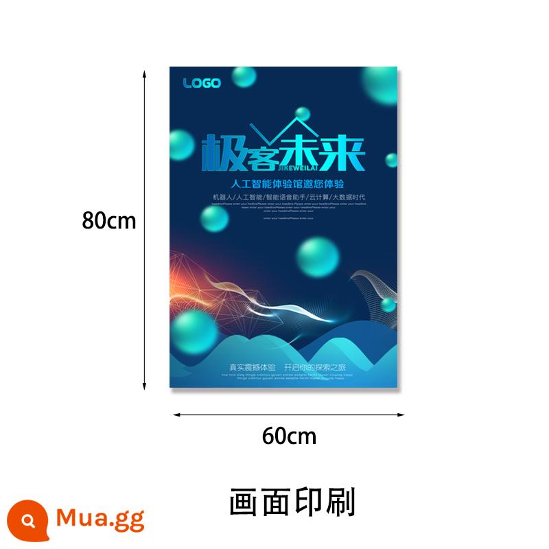 Di động hợp kim nhôm đứng poster đứng kt bảng hiển thị đứng trưng bày công khai kệ quảng cáo dọc hạ cánh thẻ hiển thị hai mặt - Tấm lưng 60*80 + in ảnh, tách bảng vẽ