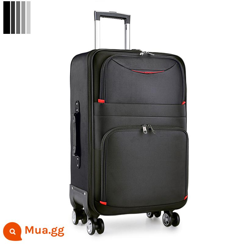 Vali Vali Áo Ngực Oxford Hộp Đa Năng Bánh Xe 24 Sinh Viên Nam Và Nữ Công Suất Lớn Hộp Da Mật Khẩu 28 Inch - Gentleman Black - Máy quay vải Oxford chống mài mòn